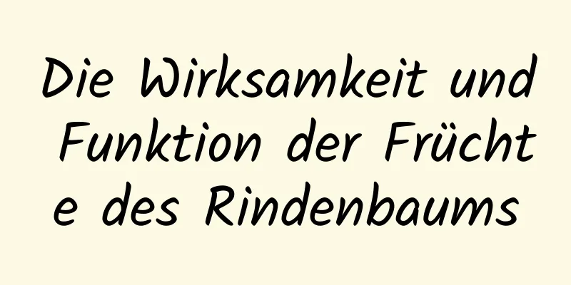 Die Wirksamkeit und Funktion der Früchte des Rindenbaums