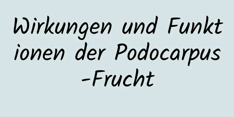 Wirkungen und Funktionen der Podocarpus-Frucht