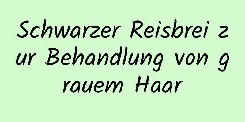 Schwarzer Reisbrei zur Behandlung von grauem Haar