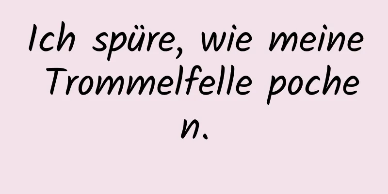 Ich spüre, wie meine Trommelfelle pochen.