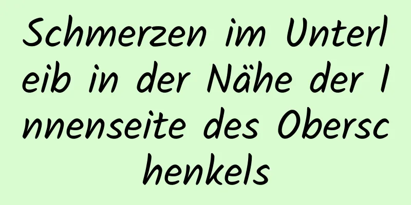 Schmerzen im Unterleib in der Nähe der Innenseite des Oberschenkels