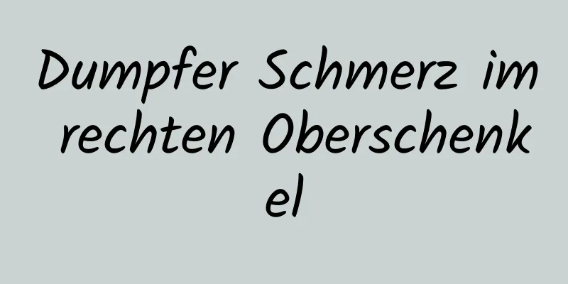 Dumpfer Schmerz im rechten Oberschenkel