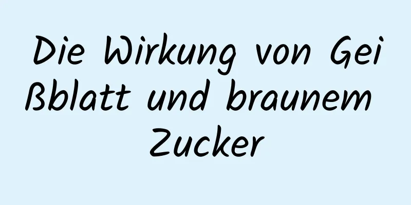 Die Wirkung von Geißblatt und braunem Zucker