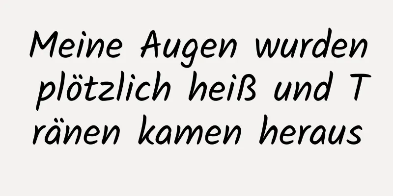 Meine Augen wurden plötzlich heiß und Tränen kamen heraus