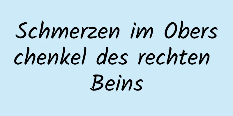 Schmerzen im Oberschenkel des rechten Beins