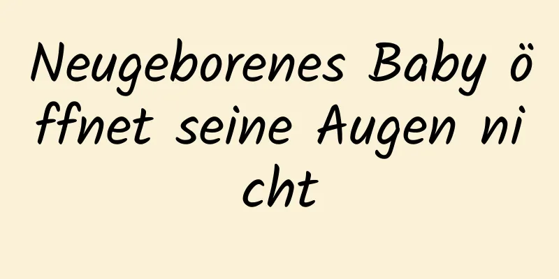 Neugeborenes Baby öffnet seine Augen nicht