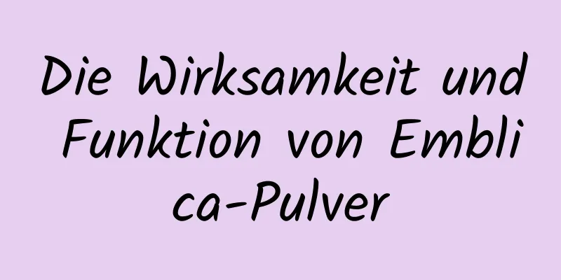 Die Wirksamkeit und Funktion von Emblica-Pulver