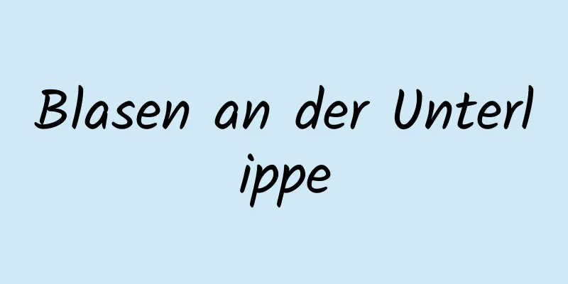 Blasen an der Unterlippe