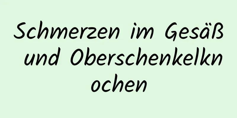 Schmerzen im Gesäß und Oberschenkelknochen