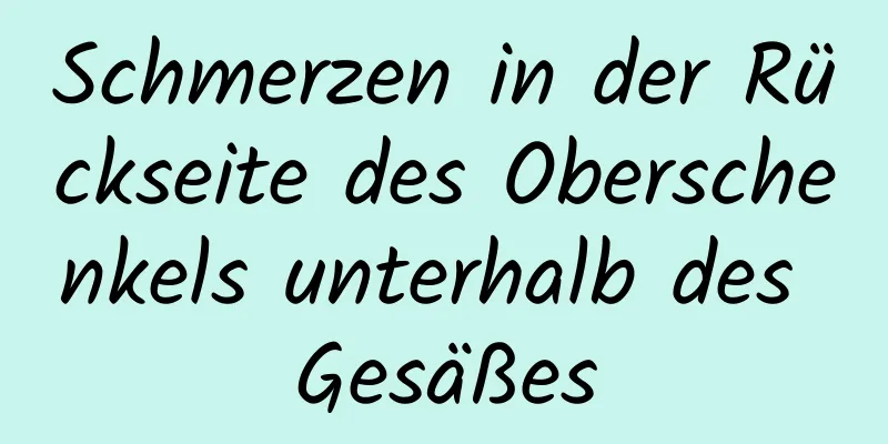 Schmerzen in der Rückseite des Oberschenkels unterhalb des Gesäßes