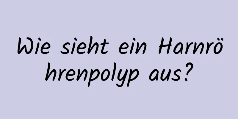 Wie sieht ein Harnröhrenpolyp aus?