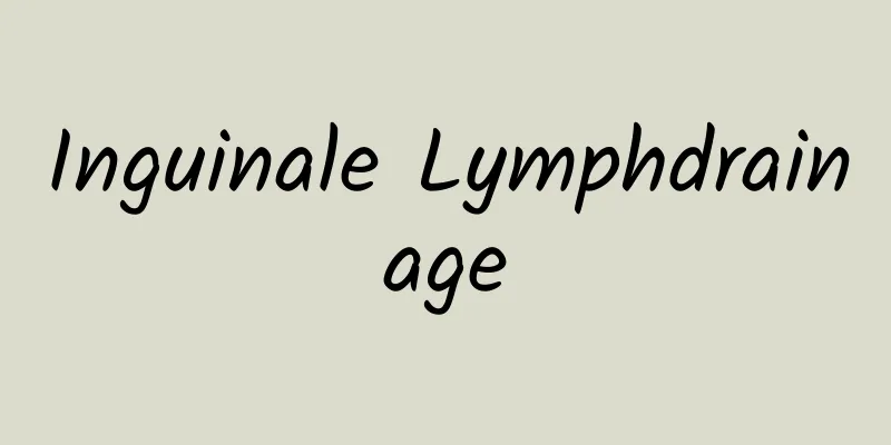 Inguinale Lymphdrainage