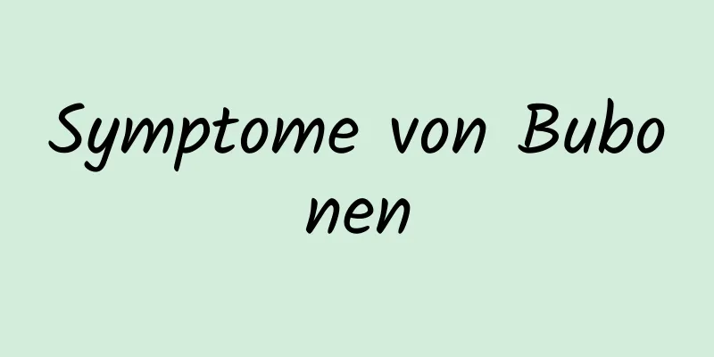 Symptome von Bubonen