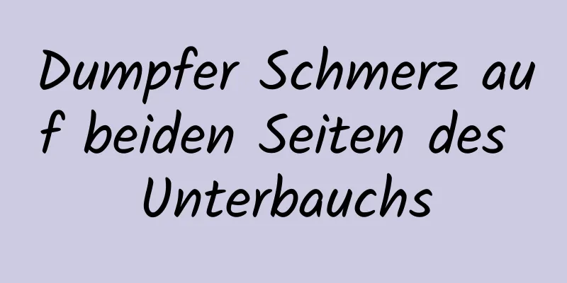 Dumpfer Schmerz auf beiden Seiten des Unterbauchs