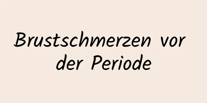 Brustschmerzen vor der Periode