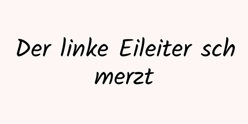 Der linke Eileiter schmerzt