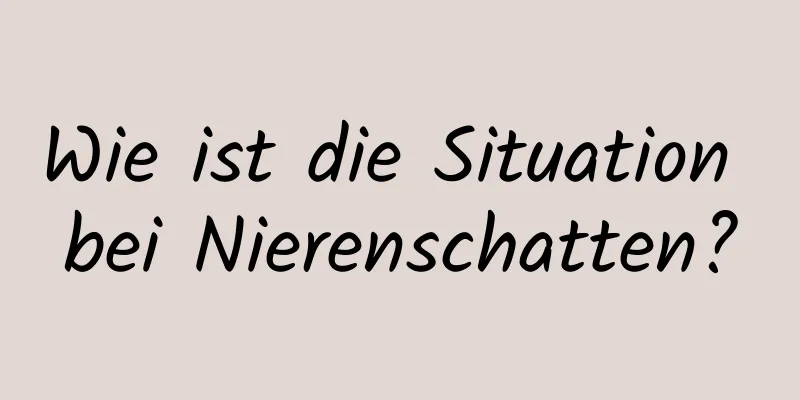 Wie ist die Situation bei Nierenschatten?