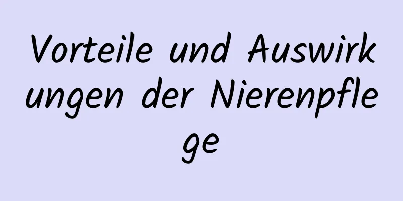 Vorteile und Auswirkungen der Nierenpflege