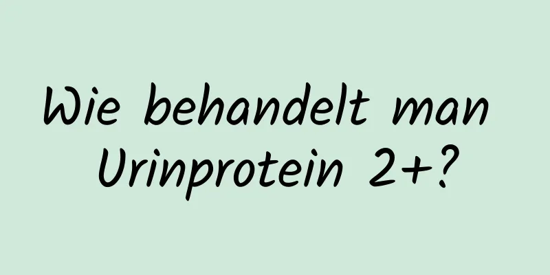 Wie behandelt man Urinprotein 2+?