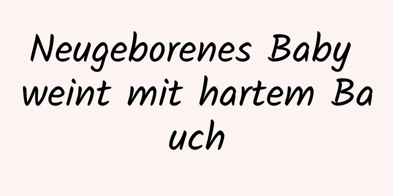 Neugeborenes Baby weint mit hartem Bauch