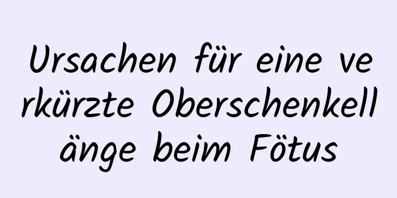 Ursachen für eine verkürzte Oberschenkellänge beim Fötus