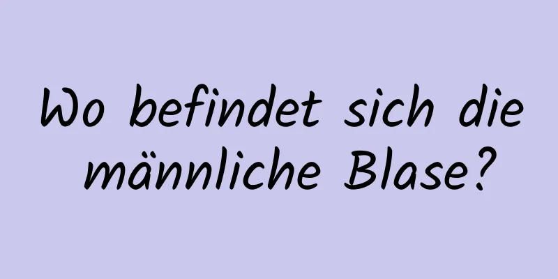 Wo befindet sich die männliche Blase?