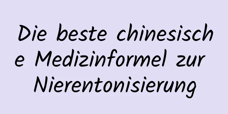 Die beste chinesische Medizinformel zur Nierentonisierung