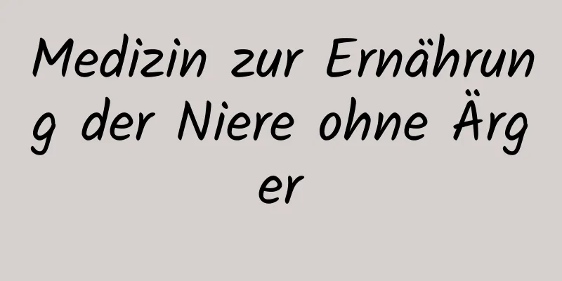 Medizin zur Ernährung der Niere ohne Ärger