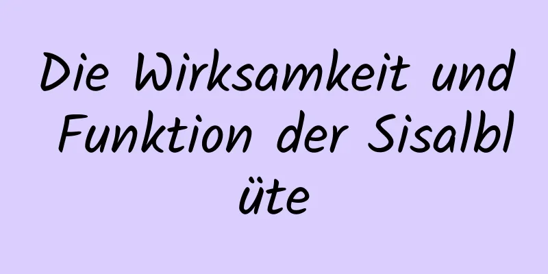 Die Wirksamkeit und Funktion der Sisalblüte