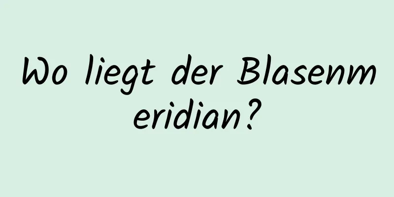 Wo liegt der Blasenmeridian?