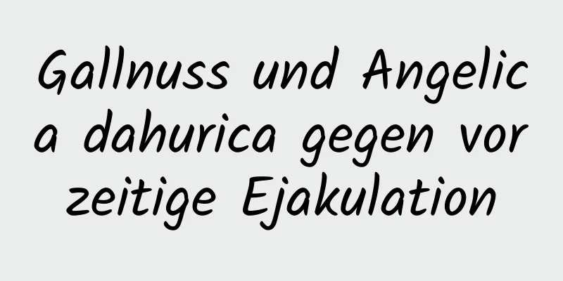 Gallnuss und Angelica dahurica gegen vorzeitige Ejakulation