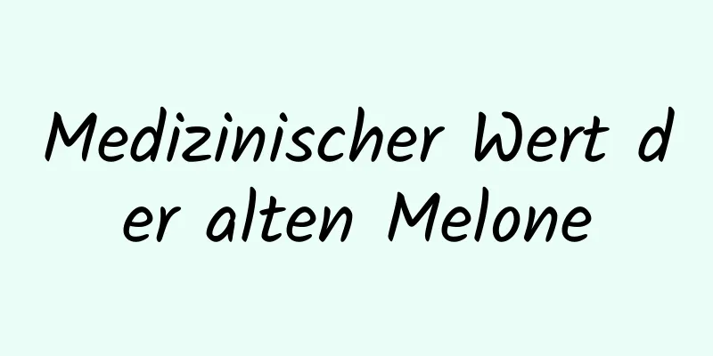 Medizinischer Wert der alten Melone