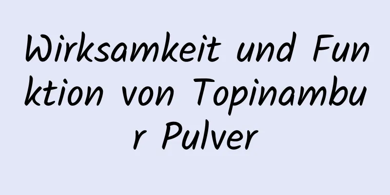 Wirksamkeit und Funktion von Topinambur Pulver