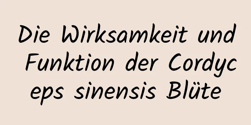 Die Wirksamkeit und Funktion der Cordyceps sinensis Blüte