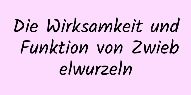 Die Wirksamkeit und Funktion von Zwiebelwurzeln