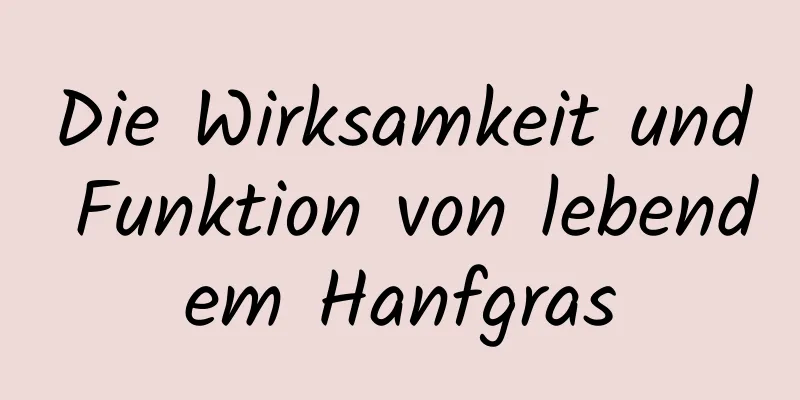 Die Wirksamkeit und Funktion von lebendem Hanfgras