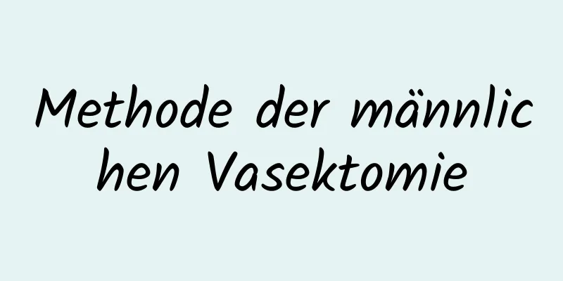 Methode der männlichen Vasektomie