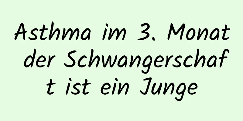 Asthma im 3. Monat der Schwangerschaft ist ein Junge