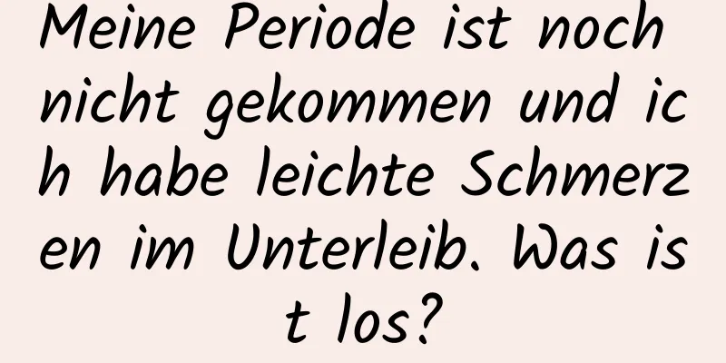 Meine Periode ist noch nicht gekommen und ich habe leichte Schmerzen im Unterleib. Was ist los?