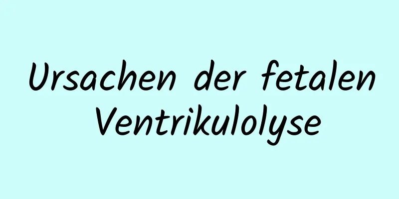 Ursachen der fetalen Ventrikulolyse