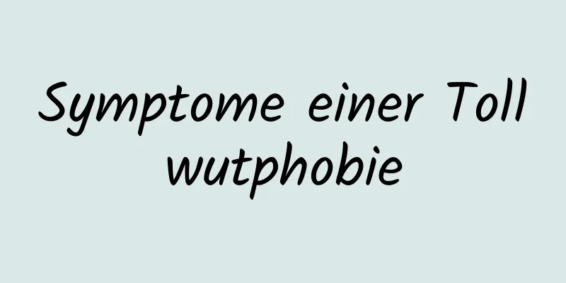 Symptome einer Tollwutphobie