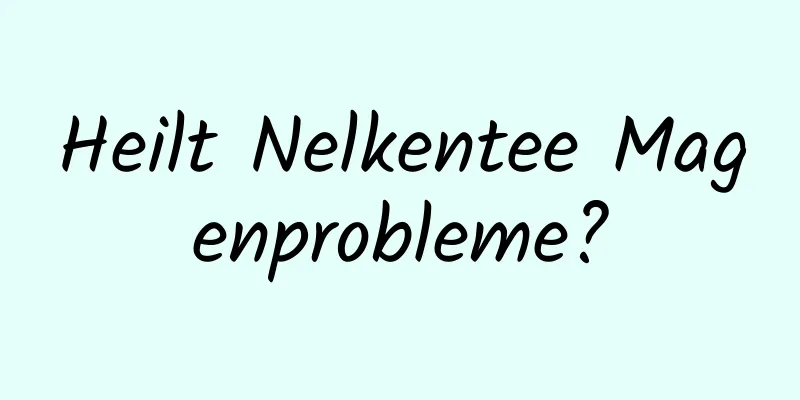 Heilt Nelkentee Magenprobleme?