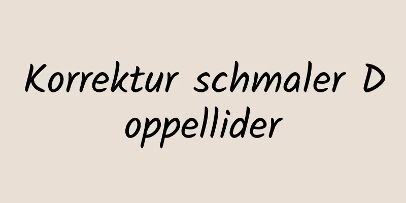 Korrektur schmaler Doppellider