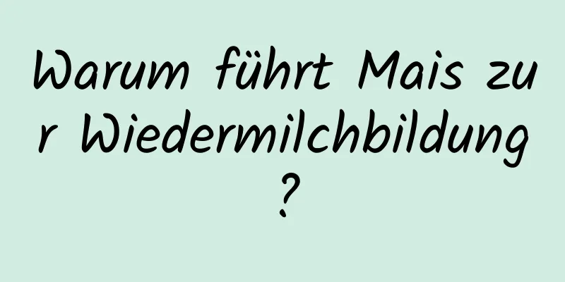 Warum führt Mais zur Wiedermilchbildung?