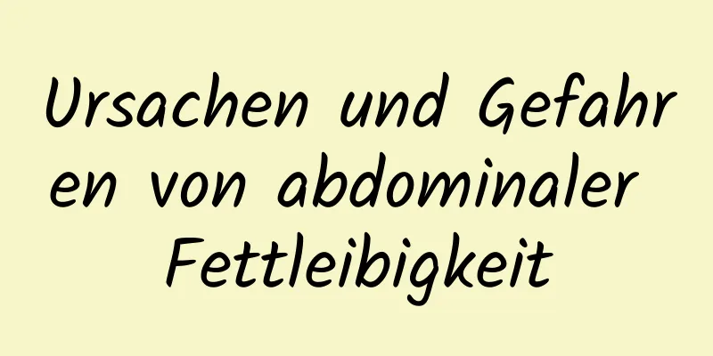 Ursachen und Gefahren von abdominaler Fettleibigkeit