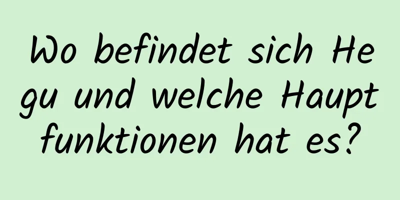 Wo befindet sich Hegu und welche Hauptfunktionen hat es?