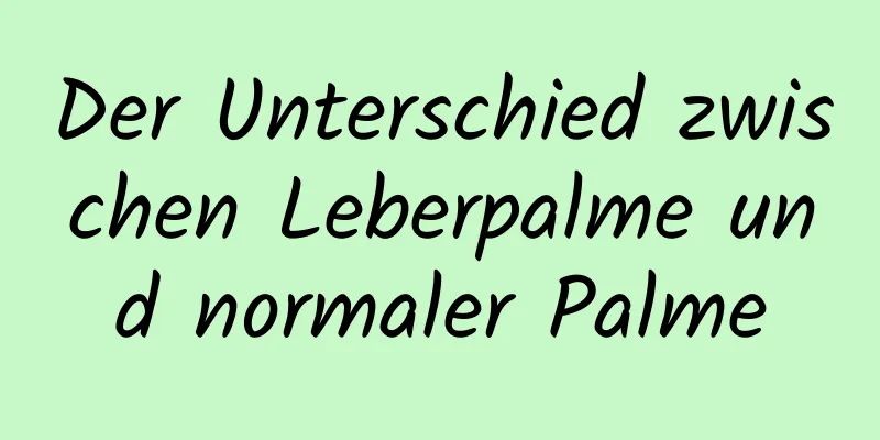 Der Unterschied zwischen Leberpalme und normaler Palme