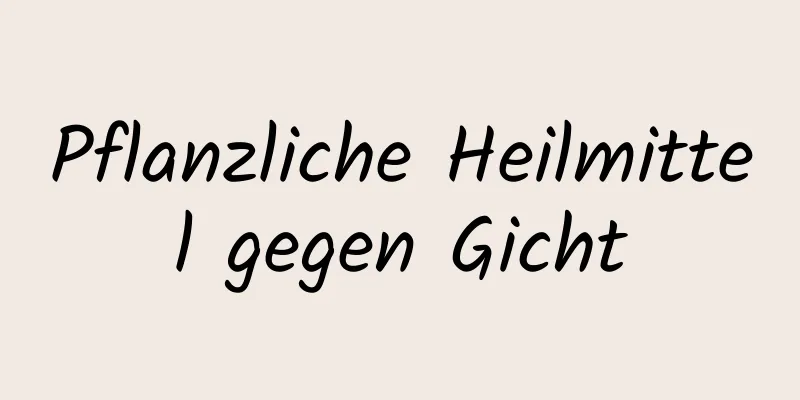 Pflanzliche Heilmittel gegen Gicht