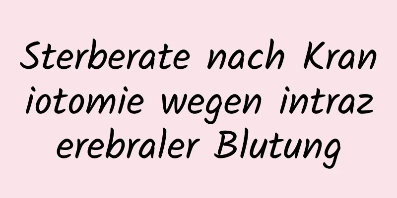 Sterberate nach Kraniotomie wegen intrazerebraler Blutung