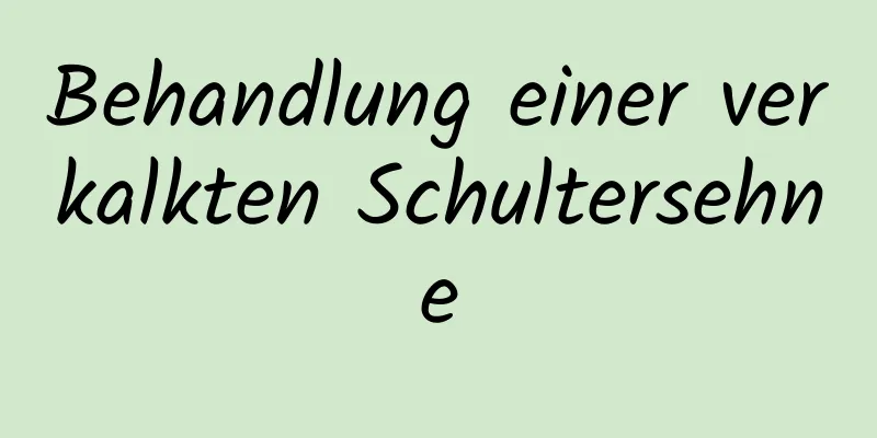 Behandlung einer verkalkten Schultersehne